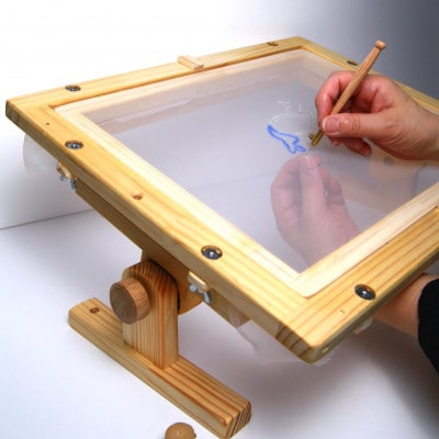 エディ工房　刺繍台セット【Dモデル】(A4サイズの刺繍枠と専用スタンドD型のセット品)【受注製作品】