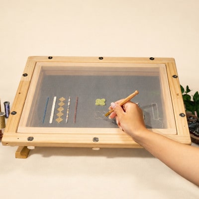 エディ工房 刺繍台セット【Dモデル】(A4サイズの刺繍枠と専用スタンドD型のセット品)【受注製作品】