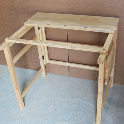 エディ工房　刺繍ワークデスク(D65)奥行65cm　折りたたみ式　刺繍枠は付属していません　受注製作