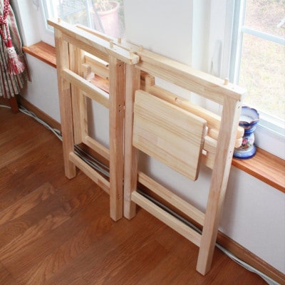 エディ工房　刺繍ワークデスク(D45)奥行45cm　折りたたみ式　刺繍枠は付属していません　受注製作