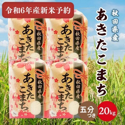 令和6年産秋田県産あきたこまち20kg(5kg×4袋)(五分づき)10月下旬より順次発送