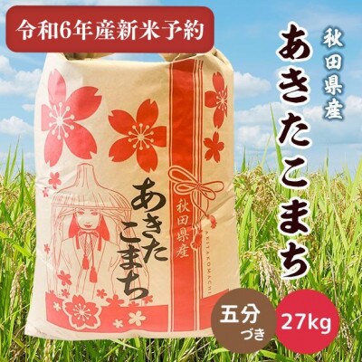 令和6年産秋田県産あきたこまち27kg(五分づき)10月下旬より順次発送