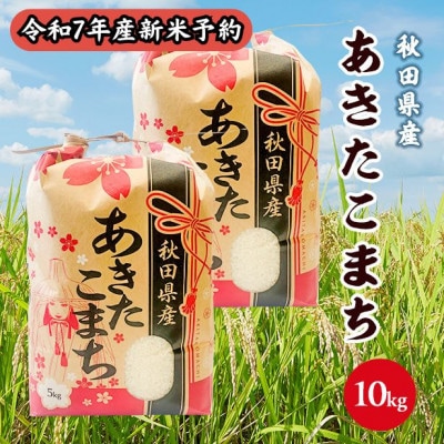 【新米予約】令和7年産 秋田県産あきたこまち 白米 10kg(5kg×2袋)　9月下旬より順次発送