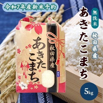 【新米予約】令和7年産 秋田県産 あきたこまち 無洗米 5kg　9月下旬より順次発送