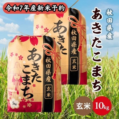 【新米予約】令和7年産 秋田県産あきたこまち 10kg(5kg×2袋)(玄米)　9月下旬順次発送