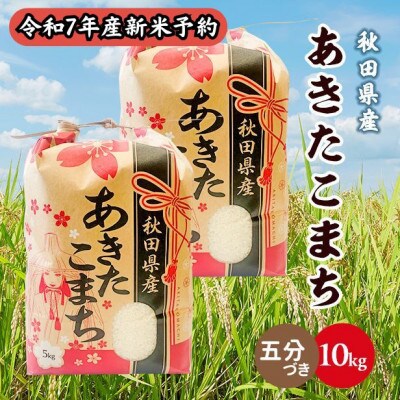 【新米予約】令和7年産 秋田県産あきたこまち 10kg(5kg×2袋)(五分づき)9月下旬～順次発送