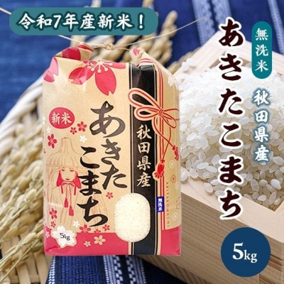 新米!令和7年産 秋田県産 あきたこまち 無洗米 5kg