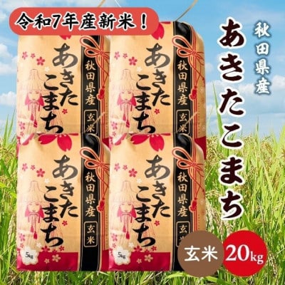 新米!令和7年産 秋田県産あきたこまち 20kg(5kg×4袋)(玄米)