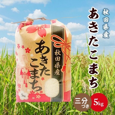 【毎月定期便】秋田県産あきたこまち 5kg(三分づき)全12回