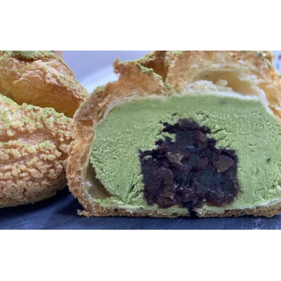 【サキホコレ米粉使用】かたがみシュー(抹茶あずき)6個　シュークリーム