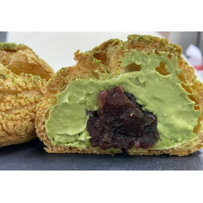 【サキホコレ米粉使用】かたがみシュー(抹茶あずき)12個　シュークリーム