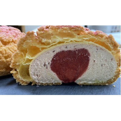 【サキホコレ米粉使用】かたがみシュー(いちご)12個　シュークリーム