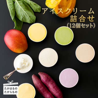 高原アイスクリーム研究所　カップアイス12個セット　特産品番号300