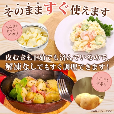 北海道産 洞爺湖近郊 じゃがいも きたあかり 100g×13袋 カット済 冷凍