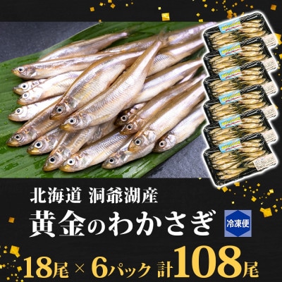 北海道 洞爺湖産 黄金のわかさぎ  18尾×6P 計108尾