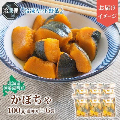 北海道産 冷凍カット野菜 かぼちゃ 100g×6袋 北海道洞爺湖町