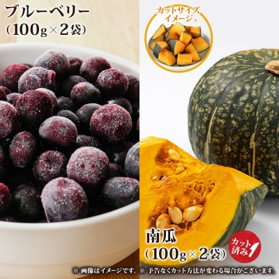 北海道産 冷凍 カット済み 野菜 4種 ブルーベリー 各2袋 計10袋 北海道 洞爺湖町