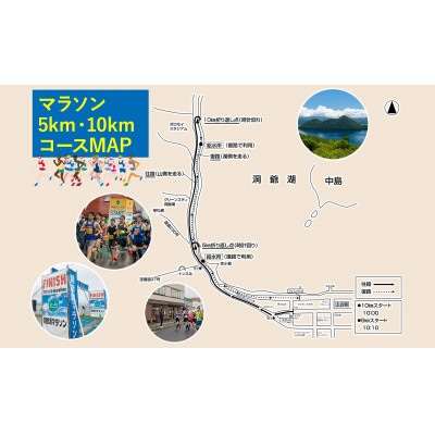 【5km】洞爺湖マラソン2026を応援!スタート地点から徒歩5分の専用駐車場&エントリー権(1人)