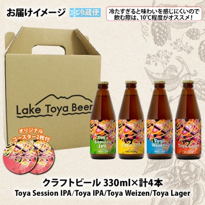 洞爺湖 発 クラフトビール 4種 飲み比べ 計4本 セッションIPA IPA ヴァイツェン ラガー