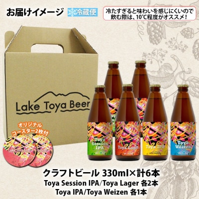 洞爺湖 発 クラフトビール 4種 飲み比べ 計6本 セッションIPA ラガー ヴァイツェン IPA