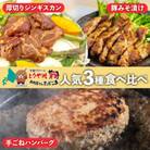 お肉屋さんたどころ 人気の3種(ジンギスカン・ハンバーグ・みそ漬け) 食べ比べセット 洞爺湖町