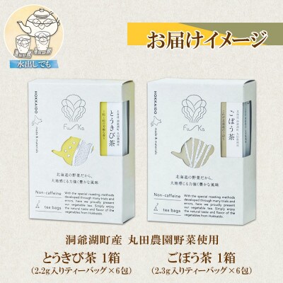 野菜茶 2種 とうきび&ごぼう 各6包 ティーバッグ 洞爺湖町産 丸田農園 北海道