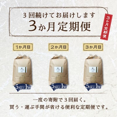【定期便3回】30年間農薬 肥料不使用のお米 あさひ 3分づき(a63-006)