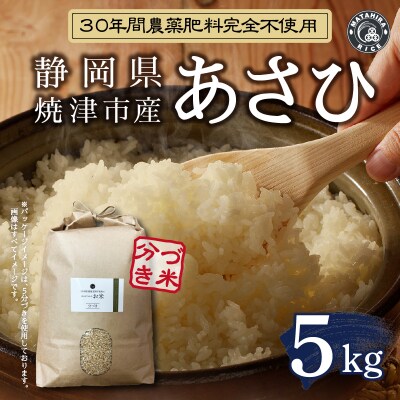 30年間農薬 肥料不使用のお米 あさひ 5分づき(a21-060)