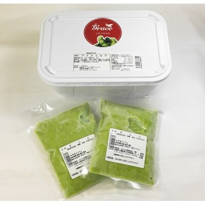 シェークでも楽しめる!秘伝豆ずんだジェラートセット 2000ml&ずんだ餡 220g×2袋