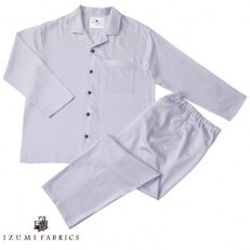 【サイズ:XL(男女兼用)】パジャマ　抗菌防臭やわらか超長綿使用　色:シルバースカイ | ふるさと納税のお礼品