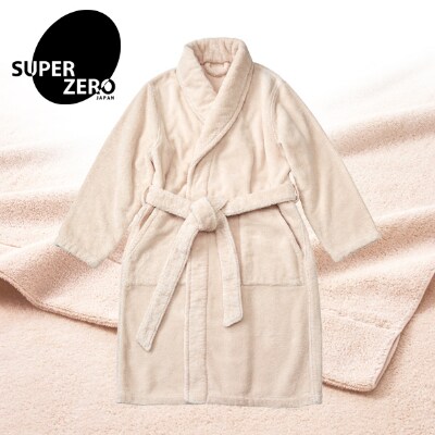バスローブ(厚手)スーパーZEROパイル使用　【男女兼用　サイズL】カラー　シャインローズ