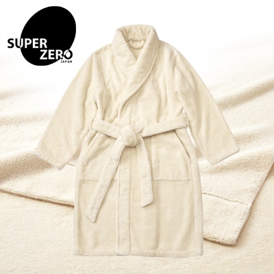バスローブ(厚手)スーパーZEROパイル使用　【男女兼用　サイズL】カラー　サンド