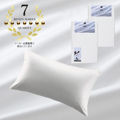 (50×90cm)ポーランド産マザーグースダウンピロー(羽毛枕)95%&ピローケース:ピュアホワイト