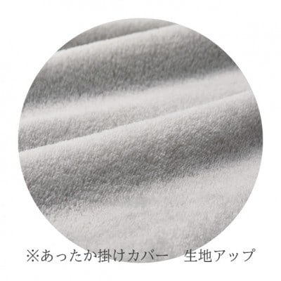 【シングルサイズ】あったか掛カバー付 羽毛布団　ダウン85% CILレッドラベル　色:グレー