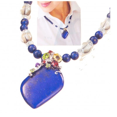 ラピスラズリの宝石ネックレス