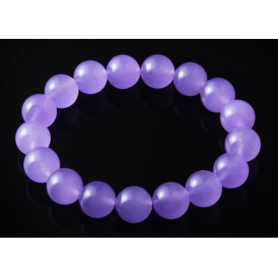 ラベンダーメノウ12mm玉ブレスレット・数量限定