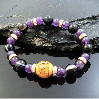 万事が馬九(うまく)行く柘植の九頭の左馬・紳士のブレスレット