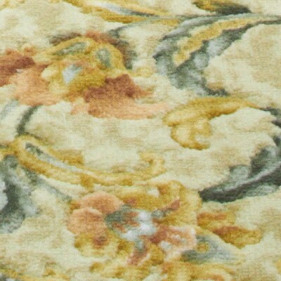 日本製 廊下カーペット 65cm×700cm 【オリエンタル更紗】滑り止め加工(グリーン)