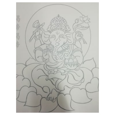 絵写経用紙 No50 かんたん ガネーシャ 真言 10枚入り お礼品詳細 ふるさと納税なら さとふる