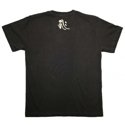 手描きTシャツ 仏画 十一面千手観音 黒 (半袖 Sサイズ)