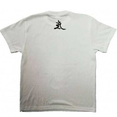 手描きTシャツ 仏画 文殊菩薩 白 (半袖 Sサイズ)