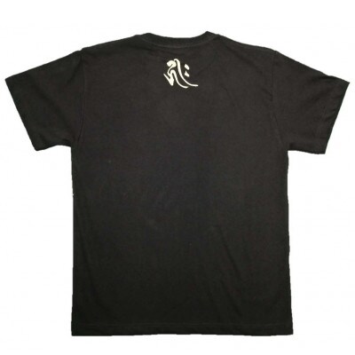 手描きTシャツ 仏画 阿弥陀如来 黒 (半袖 Sサイズ)
