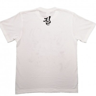 手描きTシャツ 仏画 弁財天 白 (半袖 Lサイズ)