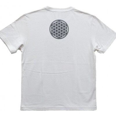 Tシャツ フラワー・オブ・ライフ 麻炭 ヘンプ生地 (半袖 Sサイズ)