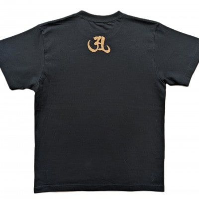 手描きTシャツ 仏画 大日如来 金剛界 黒 (半袖 Lサイズ)