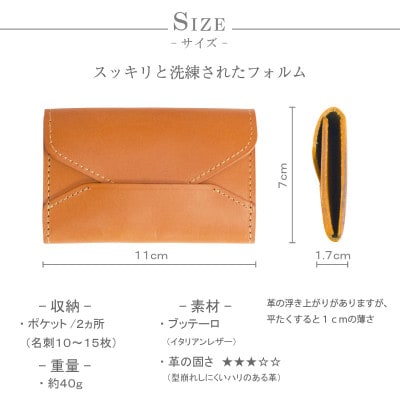 【薄型 名刺入れ】エンベロープ型 カードケース 名刺【apo-13bu-BK】