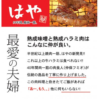 【2ヵ月毎定期便】牛肉ハラミ 1.4kg (350g×4) 老舗焼肉店秘伝のタレ仕込み 全3回