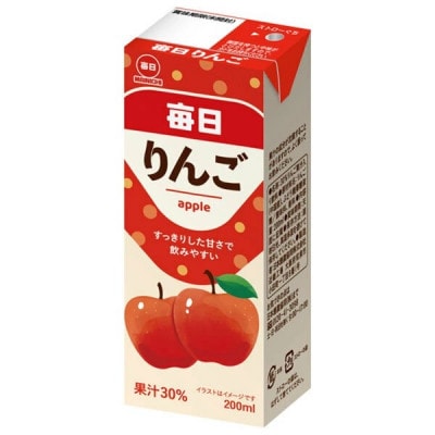 毎日牛乳 毎日りんご 200ml紙パック×24本入