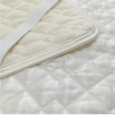 【シングル】ピュアシルク 和泉木綿 敷パッド 100×205cm ホワイト1枚 SCC-1020S