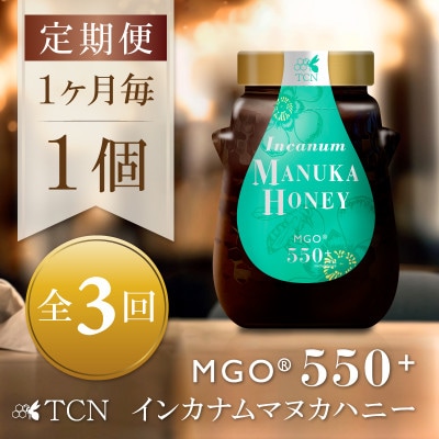 【毎月定期便】インカナム マヌカハニー【MGO550+】500g×1個　全3回